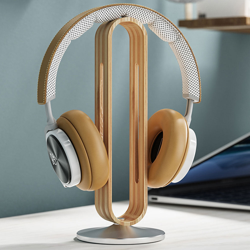 The Bamboo & Aluminum Headphone Stand