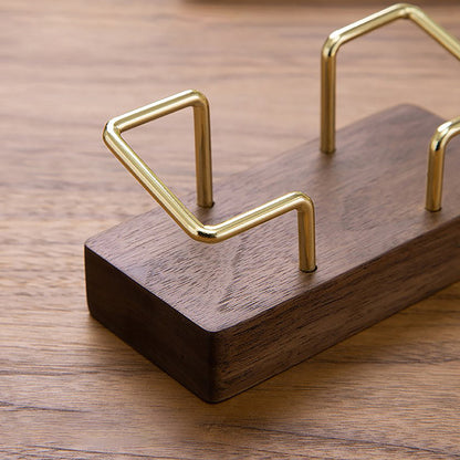 Wood & Metal Business Card Holder