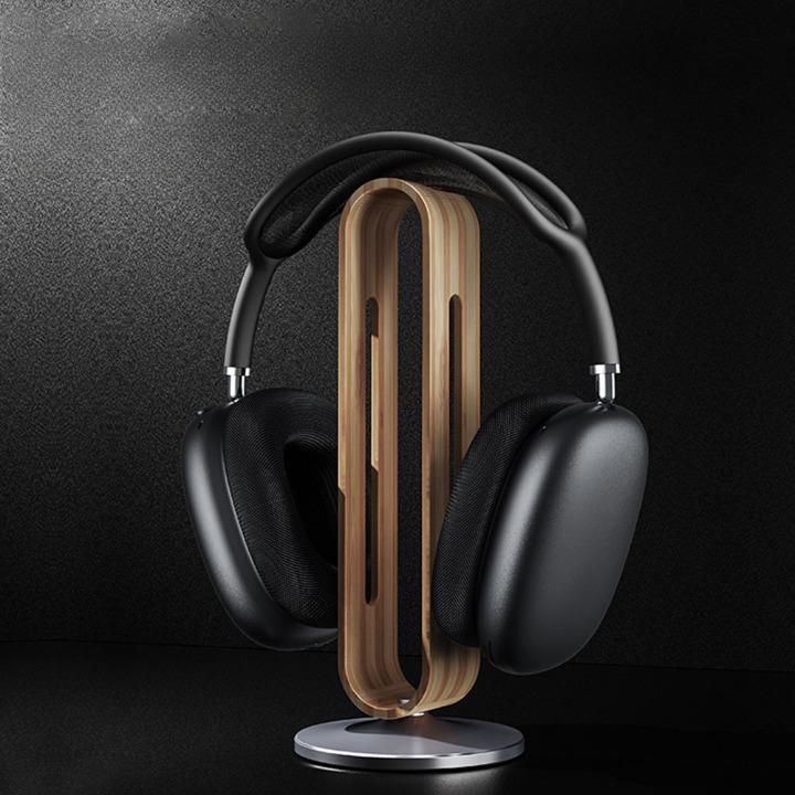 The Bamboo & Aluminum Headphone Stand