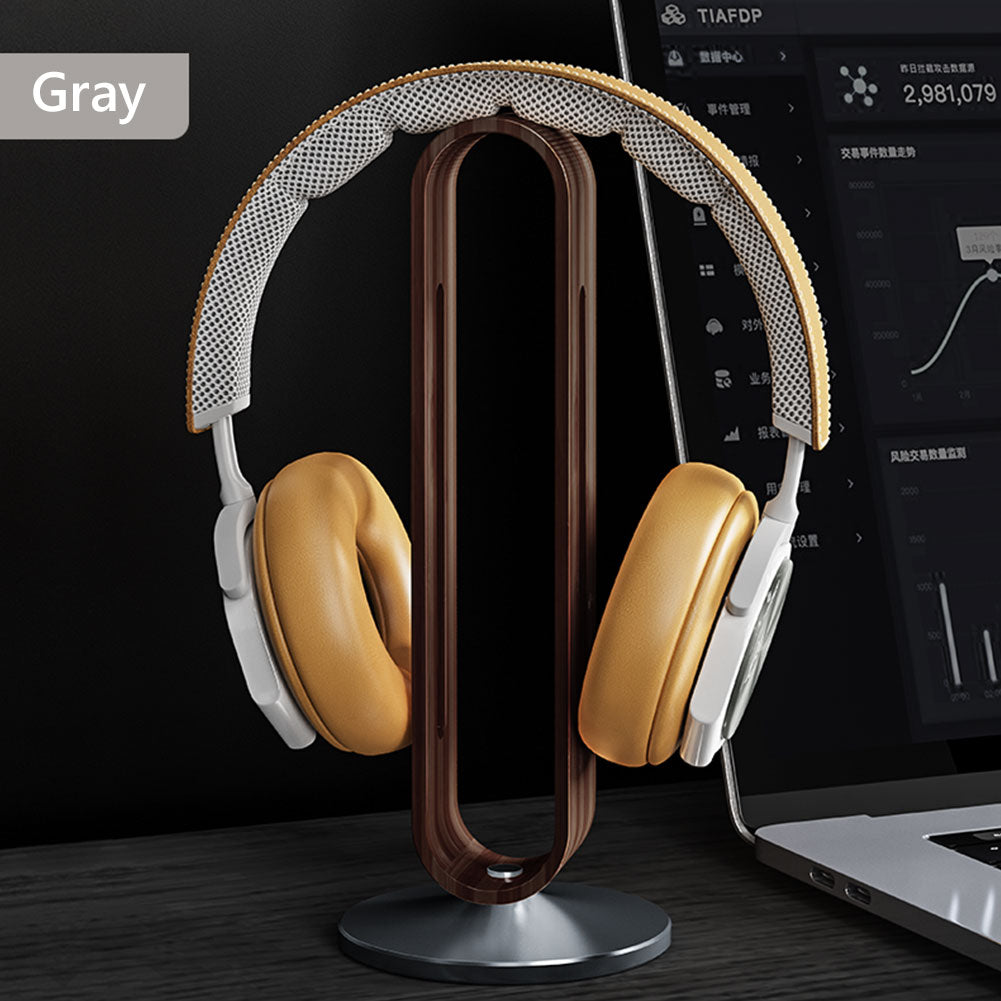 The Bamboo & Aluminum Headphone Stand