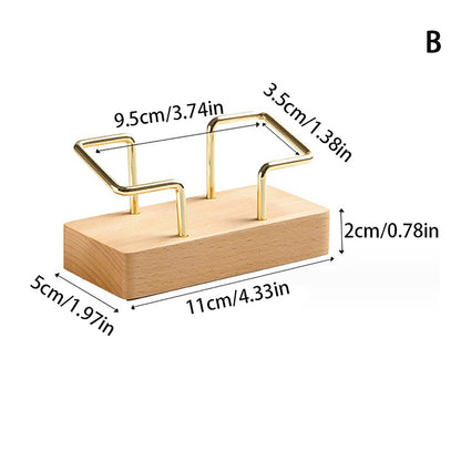 Wood & Metal Business Card Holder