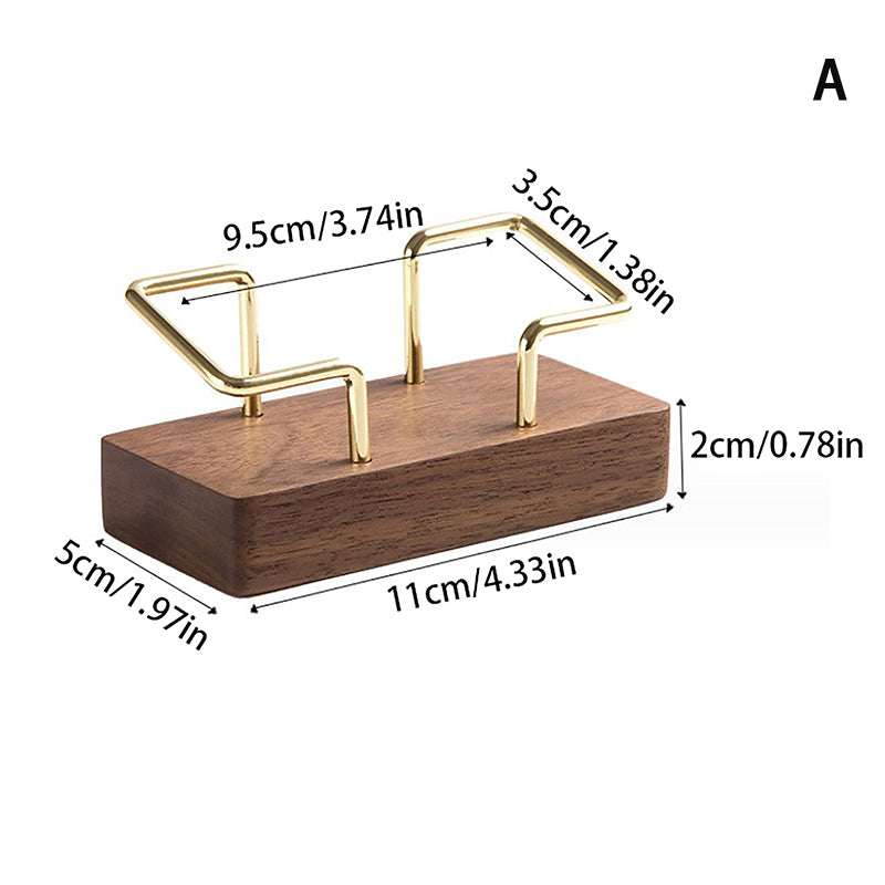 Wood & Metal Business Card Holder